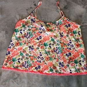 LIMONATA Neon Spaghetti StrapCrop Top Sz M Fringe